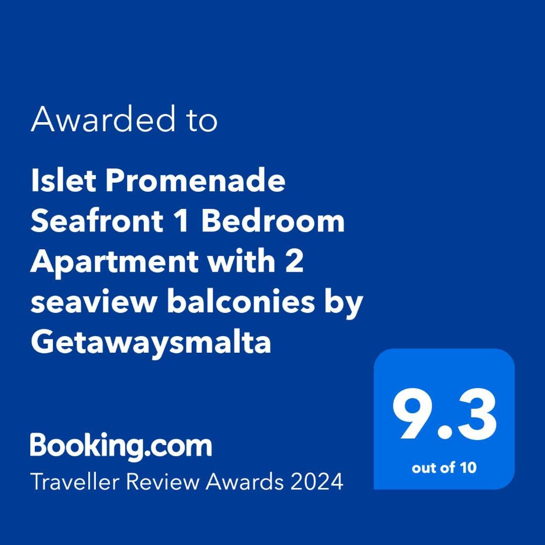 Islet Promenade Seafront 1 Bedroom Apartment With Sea View Balcony By Getawaysmalta San Pawl il-Baħar Eksteriør billede
